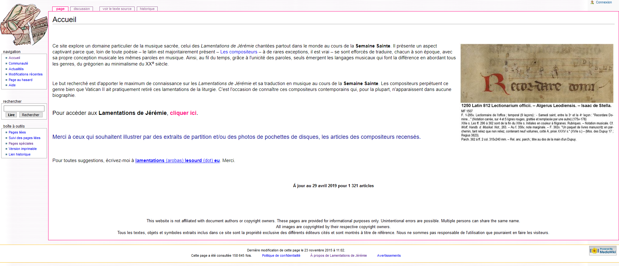 Wiki Lamentations de Jérémy